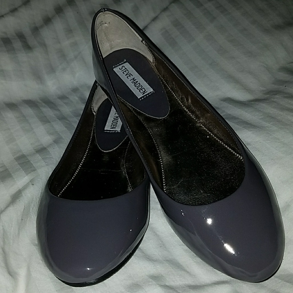 Steve Madden gray Patton leather flats